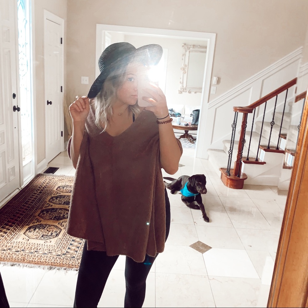 brown poncho